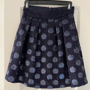 Eva Franco Blue Polka Dot Sequined Skirt
